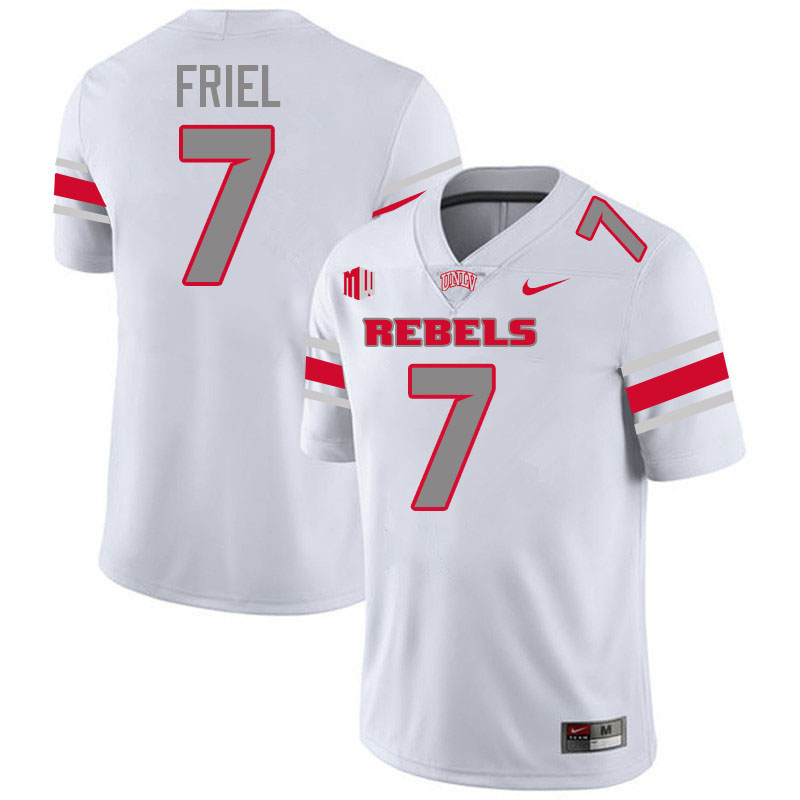 UNLV Rebels #7 Cameron Friel College Football Jerseys,Uniforms-White